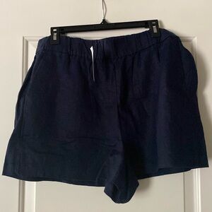 NWT J. Crew Tropez shorts in linen. Size L.